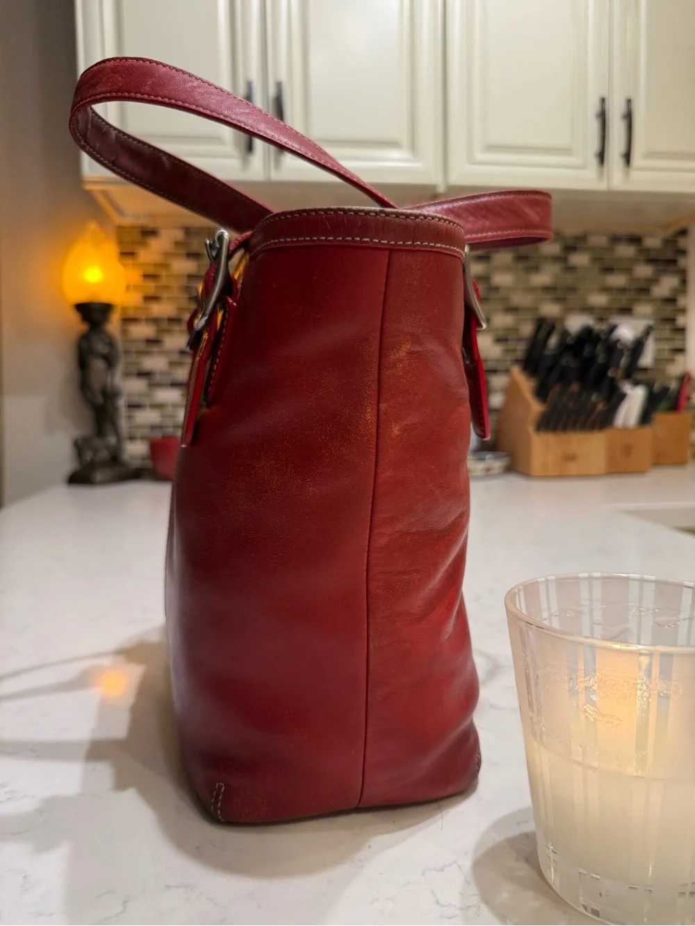 Coach leather shoulder